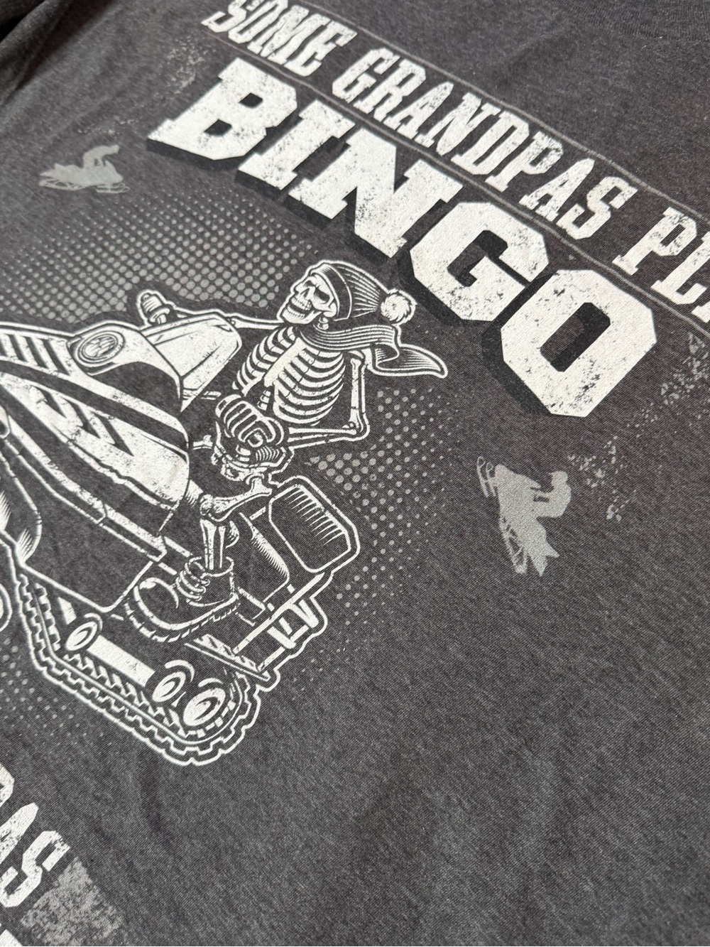 Some‎ Grandpas Play Bingo Snowmobile Graphic Tee 2XL Funny Grandpa
